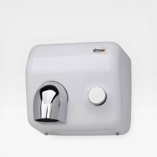 SECADOR DE MANOS CON PULSADOR - Inox Flow - Blanco