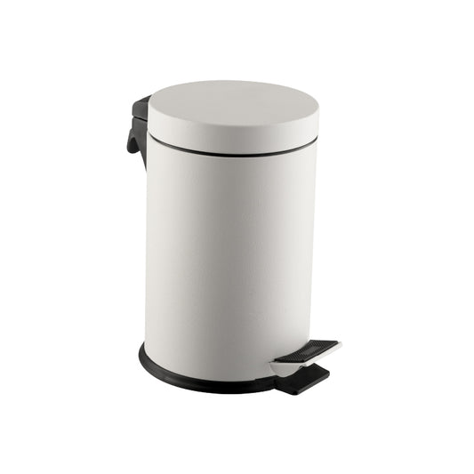 CUBO DE BASURA CON PEDAL - Blanco - 3 Litros