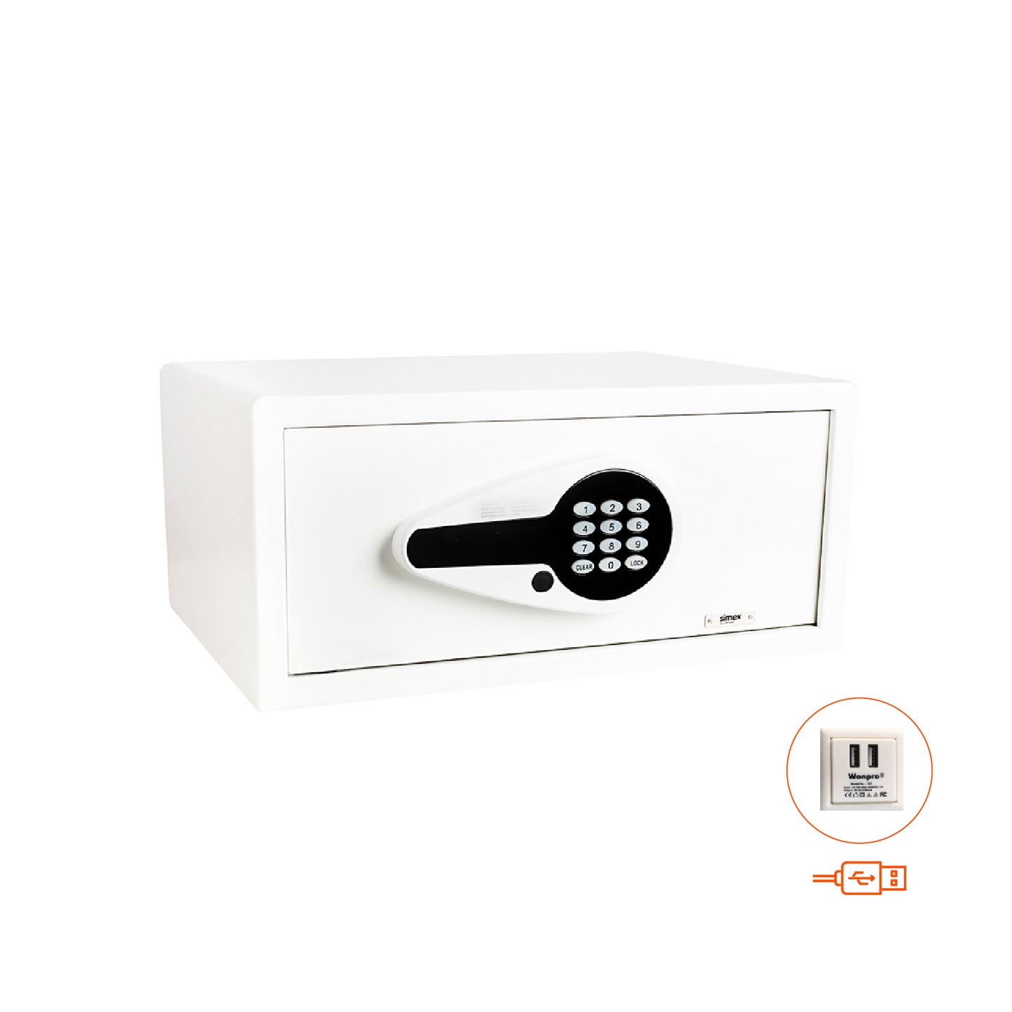 Preto Cofre Digital Com Ligação USB