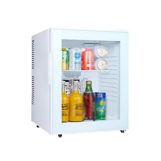 Minibar branco 30 litros com porta de vidro