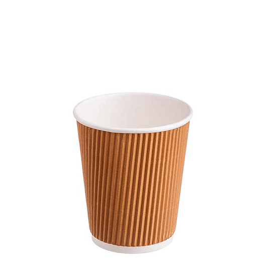 COPO DE PAPEL (CARTÃO) DUPLO CANELADO TAMPA BRANCA 29CL (290ML)