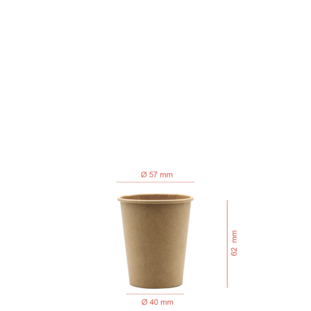 COPO DE PAPEL (CARTÃO) KRAFT PARA CAFÉ 10CL (100ML)