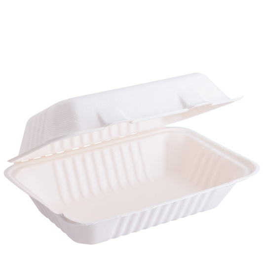 CAIXA FIBRA CANA DE AÇÚCAR BRANCA 22,9×15,2CM
