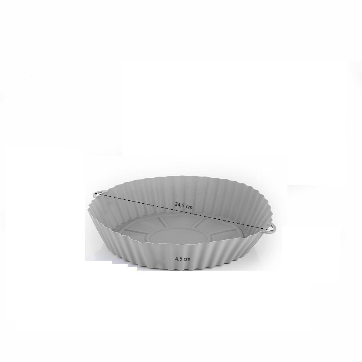 Conjunto de 4 Formas de Silicone para Air Fryer com Pegas e 2 Pincéis Mollicon