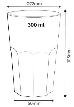 COPO GRANITY EM PP 30CL (300ML)