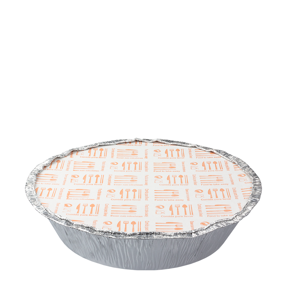 FORMA DE ALUMÍNIO REDONDA COM TAMPA 77,5CL (775ML)