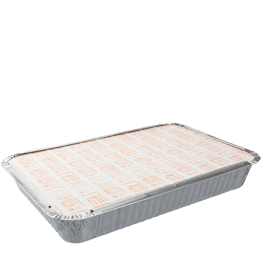 FORMA DE ALUMÍNIO RETANGULAR COM TAMPA 2,2L (2200ML)