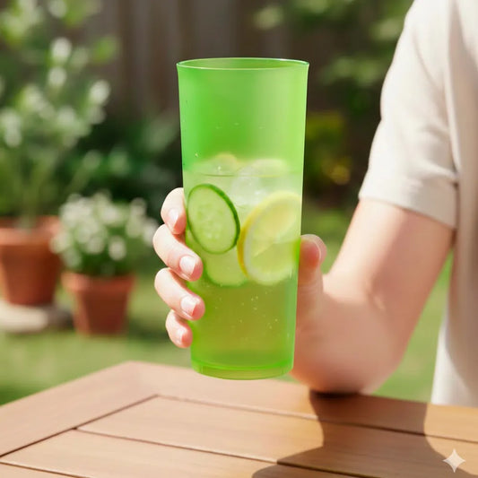 COPO TUBO EM PP VERDE 30CL (300ML)