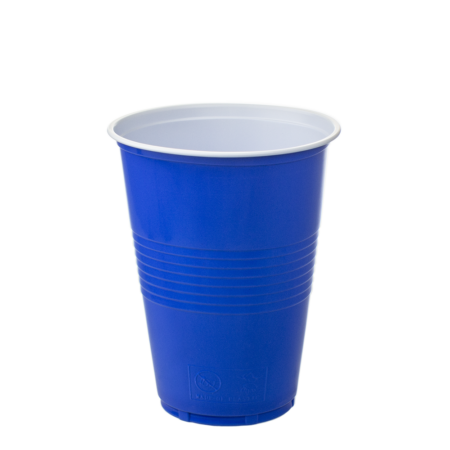 COPO EM PP AZUL E BRANCO 45CL (450ML)