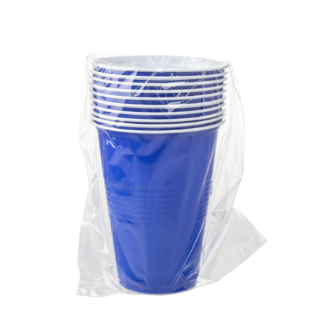 COPO EM PP AZUL E BRANCO 45CL (450ML)