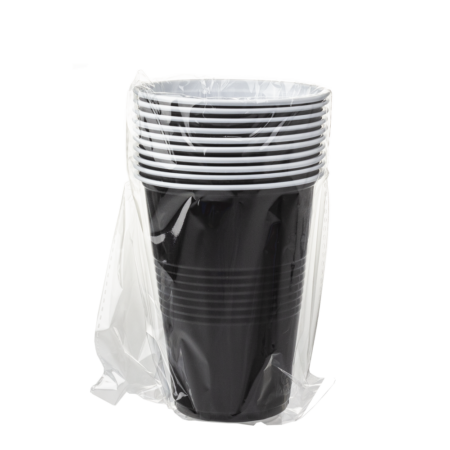 COPO EM PP PRETO E BRANCO 45CL (450ML)