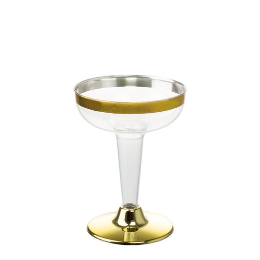CLEAR PS Cup With GOLDEN STEMS 10CL (100ML)