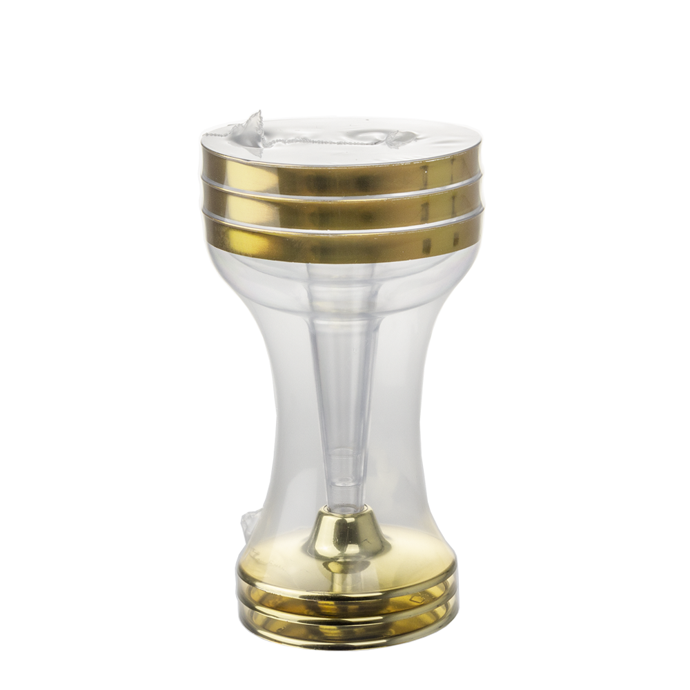 CLEAR PS Cup With GOLDEN STEMS 10CL (100ML)
