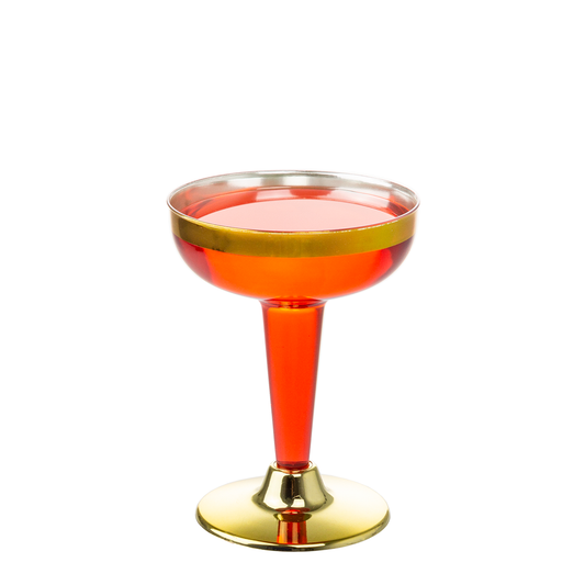 CLEAR PS Cup With GOLDEN STEMS 10CL (100ML)