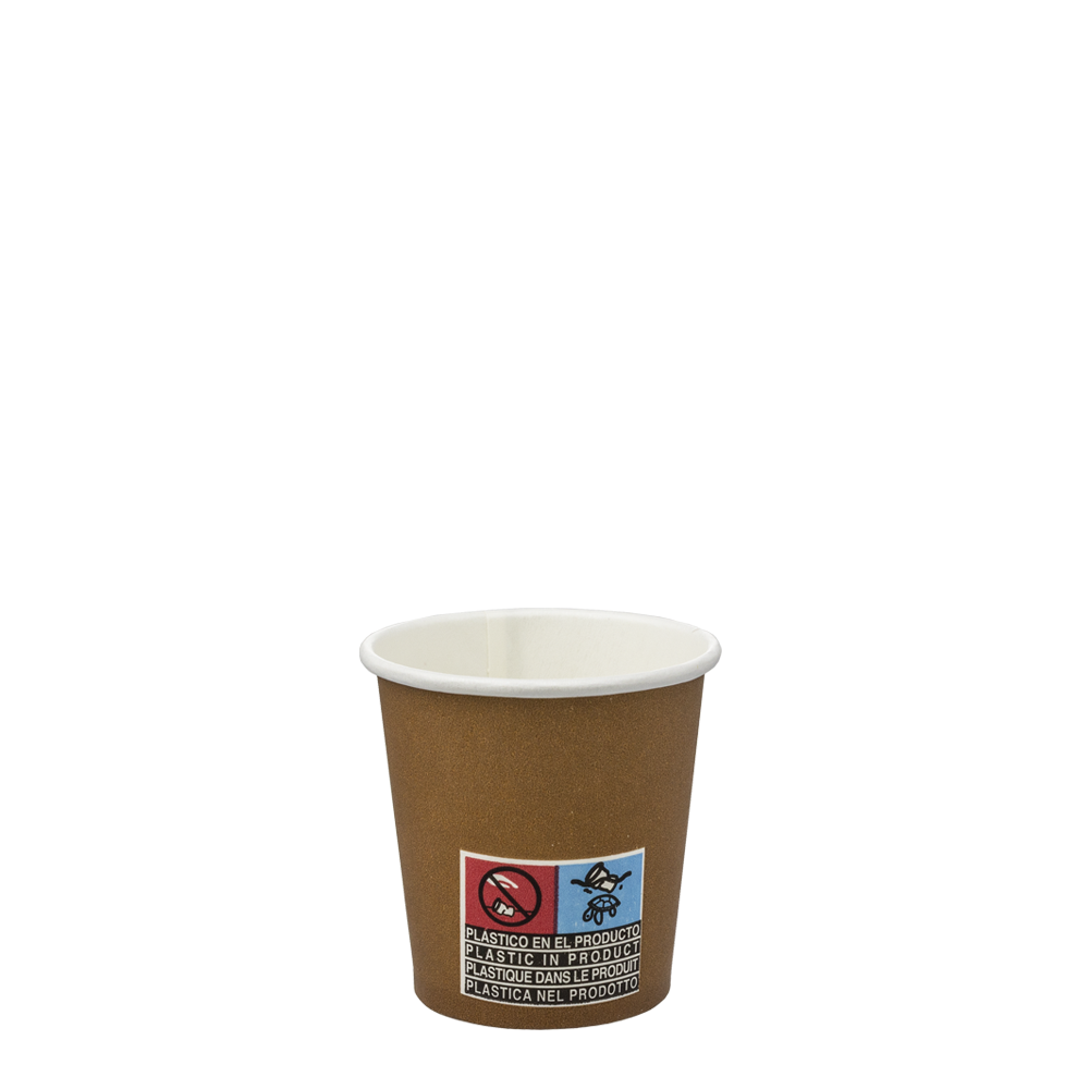COPO DE PAPEL (CARTÃO) CASTANHO PARA CAFÉ 8CL (80ML/3OZ)
