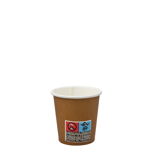 COPO DE PAPEL (CARTÃO) CASTANHO PARA CAFÉ 8CL (80ML/3OZ)