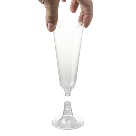 COPO FLUTE EM PS TRANSPARENTE 15CL (150ML)