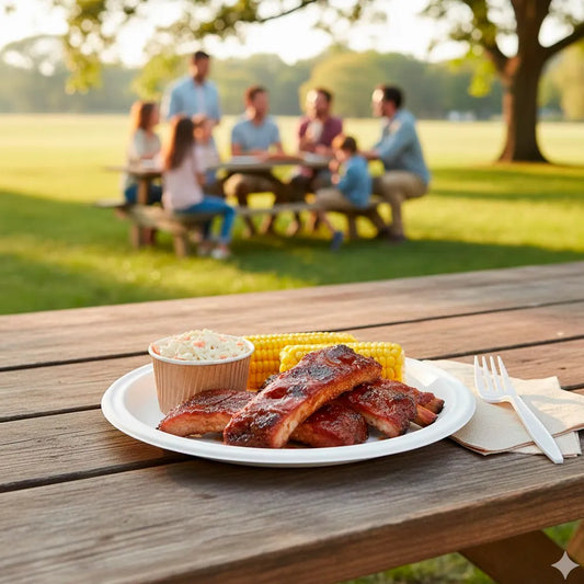 PRATO RASO REUTILIZÁVEL EM PS BRANCO 25CM