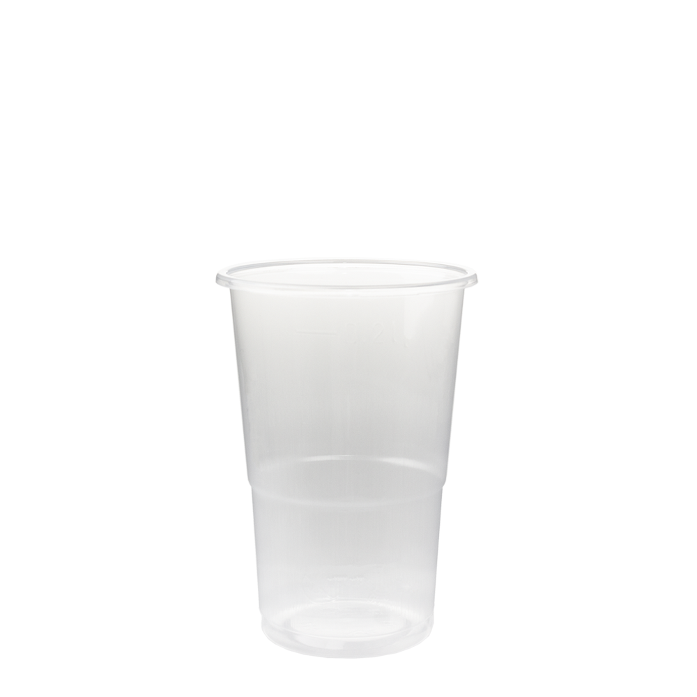 Vaso de cerveza en PP transparente de 25 cl (250 ml)