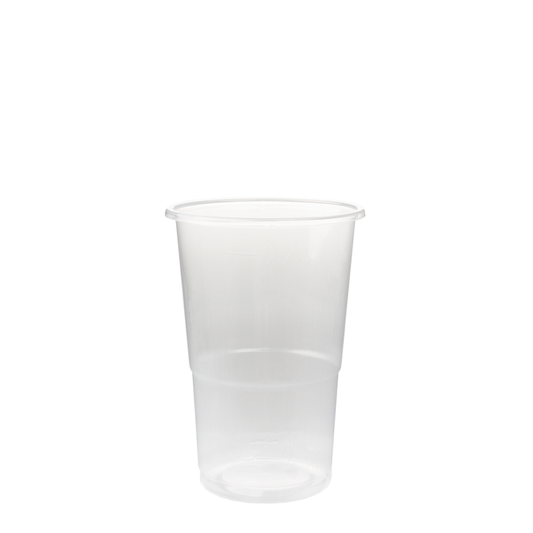 Vaso de cerveza en PP transparente de 25 cl (250 ml)