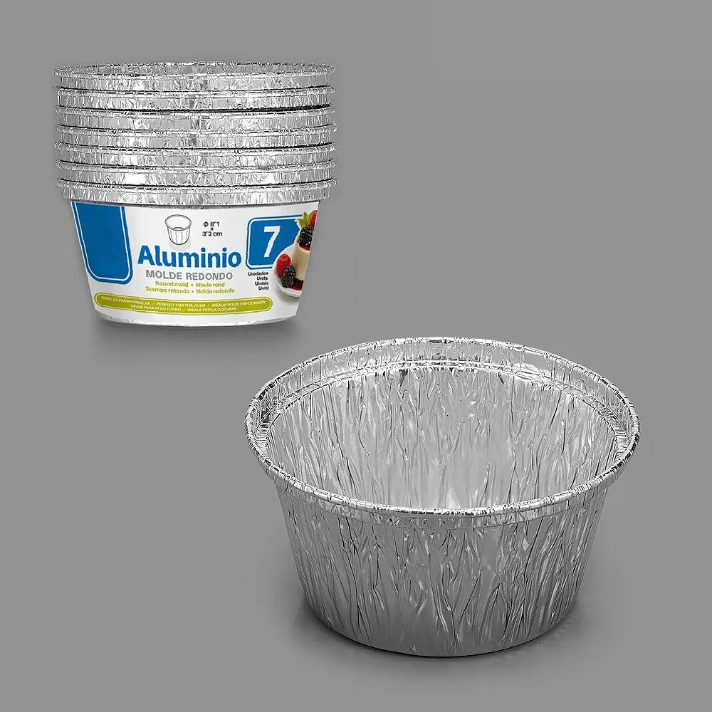 FORMA (MOLDE) REDONDO EM ALUMÍNIO Ø8,1×3,2CM