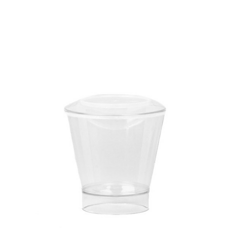 COPO CÓNICO EM PS COM TAMPA 20CL (200ML)