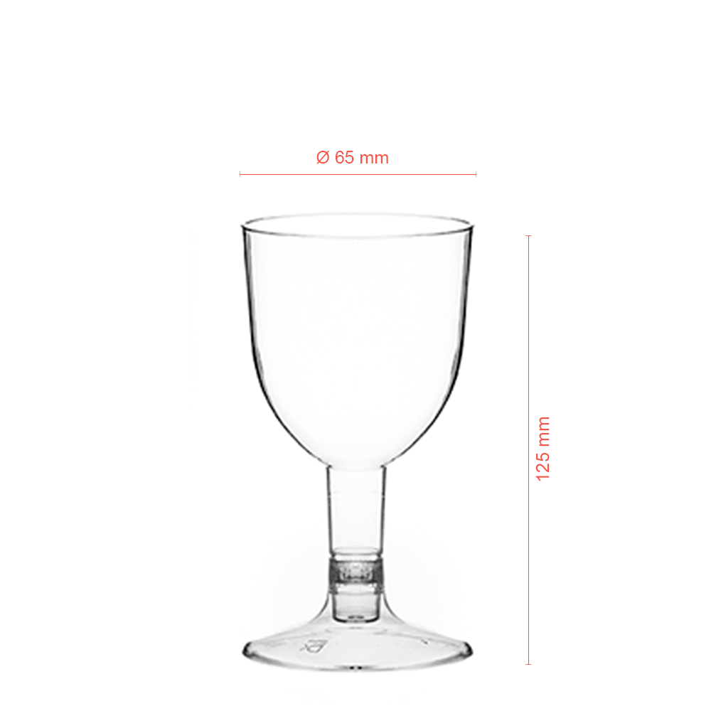WINE GLASS IN PS 6CL (160ML)