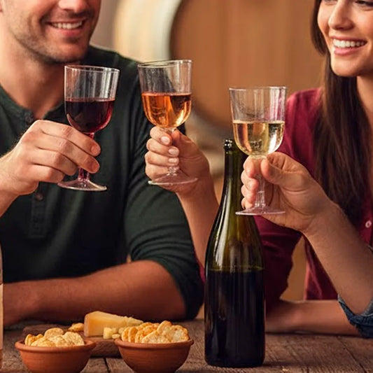 COPO VINHO EM PS COM PÉ INCOLOR 16CL (160ML)