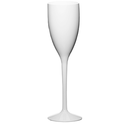 Copo FLUTE / CHAMPANHE / ESPUMANTE em PC Branco 10 cl (100 ml)