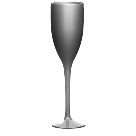Copo FLUTE / CHAMPANHE / ESPUMANTE em PC Prata 10 cl (100 ml)