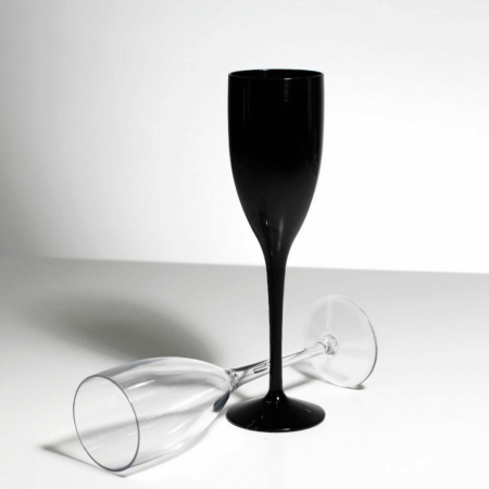 Copo FLUTE / CHAMPANHE / ESPUMANTE em PC Preto 15 cl (150 ml)