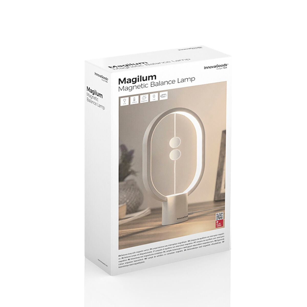 Candeeiro de Equilíbrio Magnético LED com Luz Quente Magilum