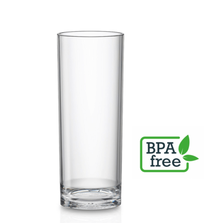 TUBO Glass in SAN with Magnifying Glass Bottom 30 cl (300ml)