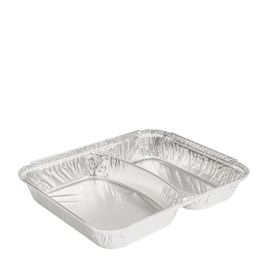 FORMA DE ALUMÍNIO COM TAMPA 52 E 53CL COM 2 COMPARTIMENTOS