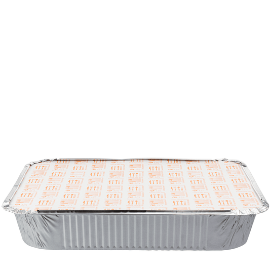 FORMA DE ALUMÍNIO RETANGULAR COM TAMPA 3,6L (3600ML)