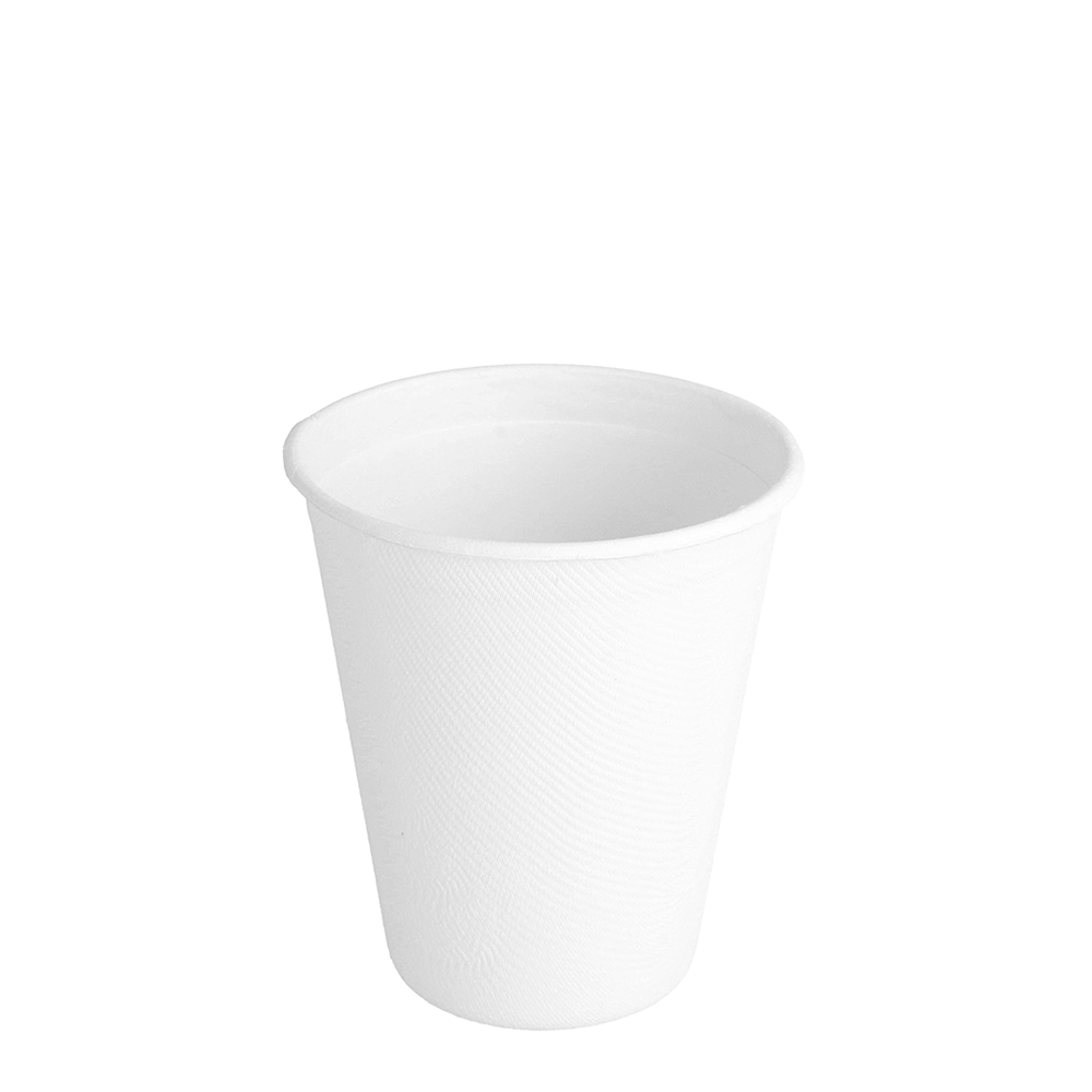 FIBRA DE CAÑA DE AZÚCAR Blanca Vaso 26CL (260ML)