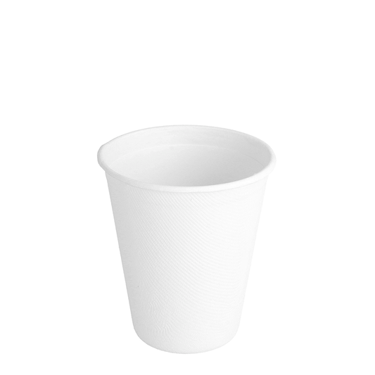 FIBRA DE CAÑA DE AZÚCAR Blanca Vaso 26CL (260ML)