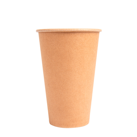 COPO DE PAPEL (CARTÃO) CASTANHO TAMPA BRANCA EM PAPEL 36CL (360ML/12OZ)