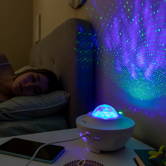 Projetor de Estrelas LED RGB com Altifalante Bluetooth Sedlay