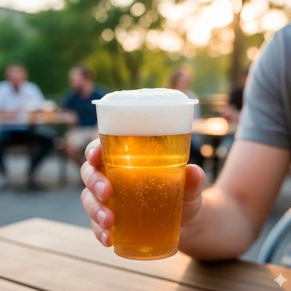 COPO CERVEJA REUTILIZÁVEL EM PP TRANSPARENTE 50CL (500ML)