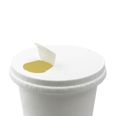 COPO DE PAPEL (CARTÃO) BRANCO TAMPA BRANCA EM PAPEL 35CL (350ML/12OZ)