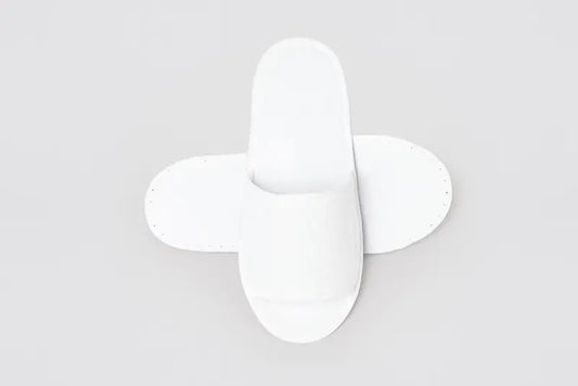 Chinelo Nitra, Aberto à frente, Branco, Tamanho 28,5 cm | Chinelo de Hotel