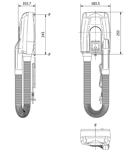 SECADOR DE CABELO COM SUPORTE - 900 W