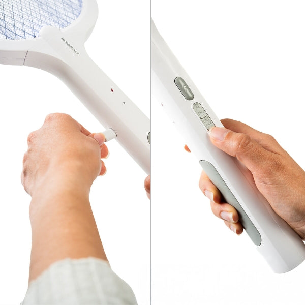 Raquete para Matar Insetos Recarregável com Luz UV 2 em 1 Elecfly