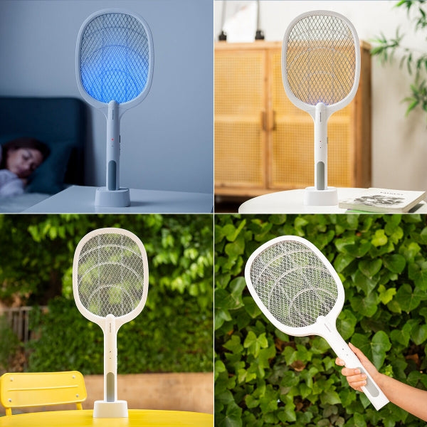 Raquete para Matar Insetos Recarregável com Luz UV 2 em 1 Elecfly