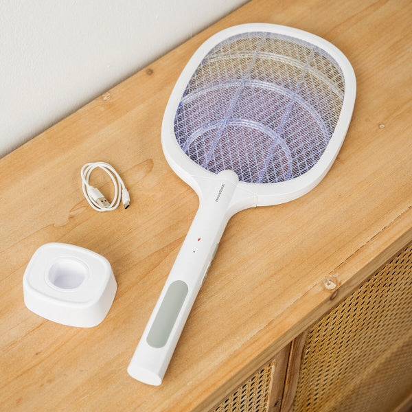 Raquete para Matar Insetos Recarregável com Luz UV 2 em 1 Elecfly