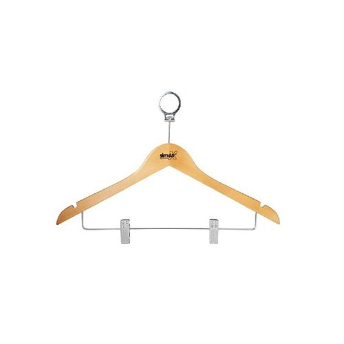 Cabide Com Argola e Pinças - Madeira Natural - Omnya Store