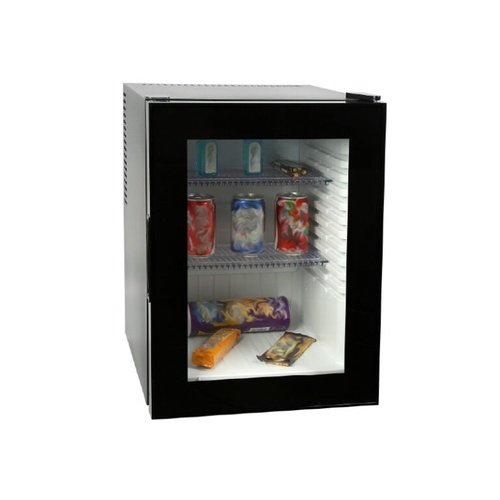 Minibar con puerta de cristal - 40 litros - Negro
