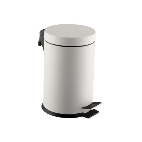BALDE LIXO COM PEDAL - Branco - 5 Litros