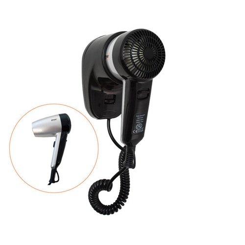 Secador de Cabelo - 1.200 W Prateado e Preto - Serie Basic - Omnya Store